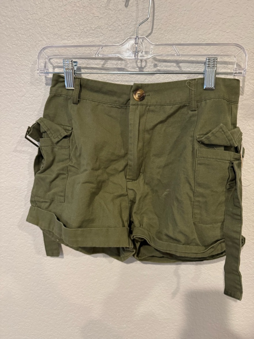ROMWE Olive Utility Cargo Shorts